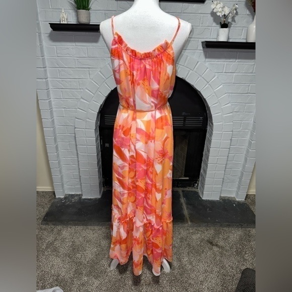 NICOLE MILLER NEW YORK Floral Print Maxi Dress Size Medium Floral Barbie Hawaii. - Picture 3 of 3